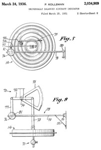 2034909
                      Universally balanced aircraft indicator, Kollsman
                      Paul, 1931-03-18