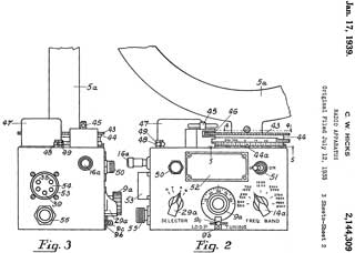 2144309
                          Radio apparatus, Hicks Charles William, Bendix
                          Radio, App: 1935-07-12