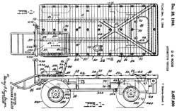 2457400 Automotive vehicle, Delmar G Roos, Willys
                  Overland Motors (Jeep), App: 1944-12-02, W.W. II, Pub:
                  1948-12-28, - M274 Mule