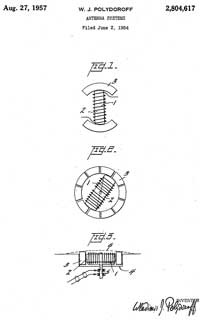 2804617 Antenna
                  systems, Wladimir J Polydoroff, 1957-08-27