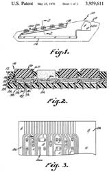3959611 Pushbutton keyboard system having plural
                  level wire-like contact, Herbert R. Greene, Charles W.
                  Balser, TI, App: 1975-01-10, Pub: 1976-05-25, - 4x5
                  Chicklet