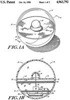 4963792 Self
                  contained gas discharge device, William P. Parker,
                  Lahive & Cockfield, 1990-10-16 Plasma Globe