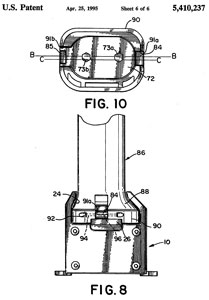 Survivor 5410237
                    Battery charging unit, Raymond L. Sharrah, Charles
                    W. Craft, Streamlight Inc,App: 1991-10-25, Pub:
                    1995-04-25