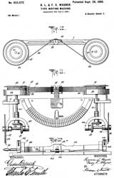 633672 Type-writing machine, Herman L Wagner,
                  Franz X Wagner, John T. Underwood, 1899-09-26