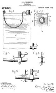 994287 Water-bag,
                  Edwin Bray Thorning, Plummer Walter A, 1911-06-06