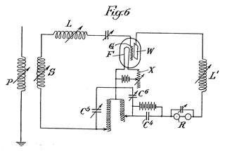 Armstrong patent 1113149 Fig 6
              Regenerative Receiver