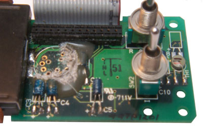 Display pcb after Function switch
                removed from SLGR PSN-10 Trimble