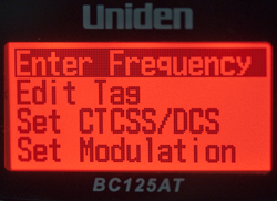 Uniden BC125AT Scanner - Scan Mode All
                    Locked!