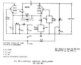 DTIC
                AD0149085: A Study of Crystal Oscillator Circuits Fig 38
                Cathode Coupled Crystal Oscillator