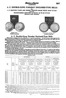 Faraday DG-4 Dual Gong WeCo Catalog 1916