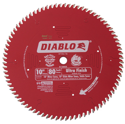 Freud
                      D1080X Diablo 10-Inch 80-tooth ATB Finish Saw
                      Blade with 5/8-Inch Arbor and PermaShield Coating