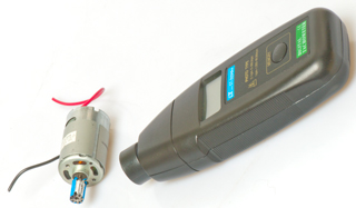 Mabuchi
                  RS-550PC permenant magnet DC carbon brush motor &
                  DT2234A+ digital Optical tachometer