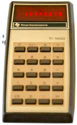 TI-1400 20
                  button, 4 function hand held calculator