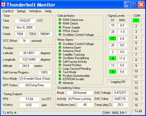 Trimble ThunderBolt Monitor
        program screen shot