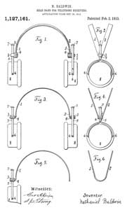1127161
                      Head-band for telephone-receivers, Nathaniel
                      Baldwin, 1915-02-02