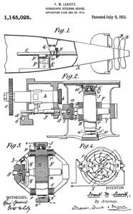 1145025
                        Gyroscopic steering device, Frank M Leavitt, EW
                        Bliss Co, 1915-07-06