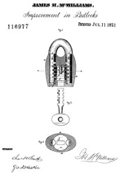Norwegian or
                      Scandinavian Padlocks patent 116977 Improvement in
                      Padlocks, James H. McWilliams, July 11, 1871,
                      70/39