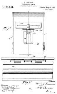 1184941
                    Photographic camera, Henry J Gaisman, Kodak,
                    1916-05-30