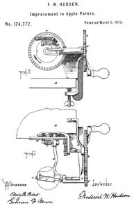 124272
                      Improvement in Apple Parers, F.W. Hudson, March 5,
                      1872