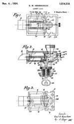 1514318
                        Safety lock, Henriksson Emil Wilhelm, App:
                        1919-05-29, Pub: 1924-11-04