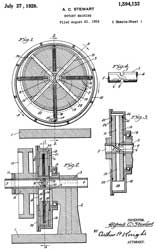 1594132 Rotary
                      machine, Alfred C Stewart, 1926-07-27