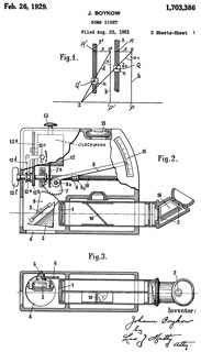 1703386
                              Bomb Sight, Johann Boykow, Firm Of
                              Optische Anstalt C P G, Filed: 1921-08-23,
                              Pub: 1929-02-26