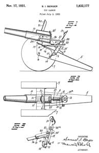1832177 Toy
                        cannon, Samuel L Berger, 1931-11-17