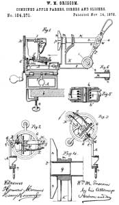 184371 Combined
                      apple Parers, Coreres and Slicers, W.M. Griscom,
                      Nov 14, 1876