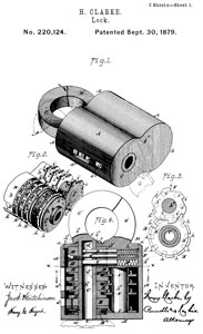 220124
                      Lock, H. Clarke, Sep 30, 1879, disk counting
                      wheels