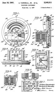 US2245511
                      Telephone instrument, Turnbull Jr Arthur, Warnke
                      Herbert R, Us Instr Corp, Filed: Dec 4, 1937, Pub:
                      Jun 10, 1941