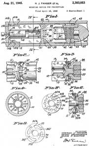 2383053
                          Mounting device for projectiles, Herman J
                          Fanger, Gruenhagen Henry, Cleve F Shaffer,
                          1945-08-21