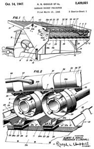2429021 Barrage rocket projector, Albert S Gould,
                  Frederick C Lindvall, Navy, App: 1945-03-15