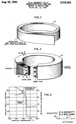 2519495
                      Magnetostrictive core and method of making it,
                      Ethan A Nesbitt, Howell J Williams, Bell Labs,
                      1950-08-22