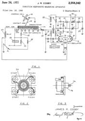 2558342
                              Condition responsive measuring apparatus,
                              James R Cosby, Bendix Aviation, App:
                              1946-01-18, W.W.II, Pub: 1951-06-26, -
                              Radiosonde