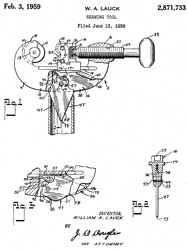 2871733 Reaming tool, William A Lauck, Ridge Tool
                  Co, 1959-02-03