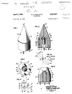 2931897
                              Radiosonde, Merle A Tuve (Wiki), James A
                              Van Allen, App: 1943-08-10, (TOP SECRET
                              for 17 years) Pub: 1960-04-05