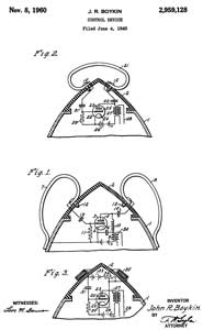 2959128 Control
                      device, John R Boykin, Sec of Navy, App:
                      1945-06-04(TOP SECRET) Pub:1960-11-08