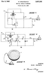 3057356 Medical cardiac pacemaker, Greatbatch
                  Wilson, 1962-10-09