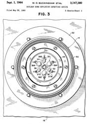 3147380
                          Nuclear bomb explosion detecting device,
                          William D Buckingham, Frank T Turner, Robert H
                          Snider, Western Union Telegraph Co,
                          1964-09-01