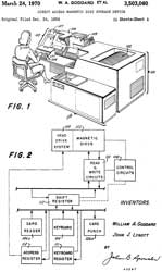 503060 Direct
                      access magnetic disc storage device, William A
                      Goddard, John J Lynott, not assigned (IBM),
                      1970-03-24