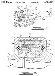 4806007 Optical gun sight, Glyn A. J. Bindon,
                    Armson Inc (Trijicon), 1989-02-21, - ACOG