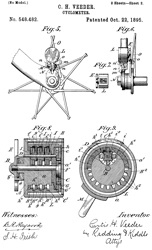 548482 Cyclometer, C.H. Veeder, Oct 22, 1895