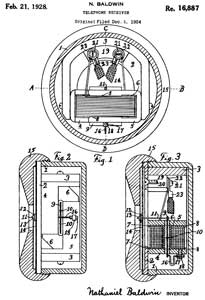 RE16887
                      Telephone Receiver, N. Baldwin, App: 1924-12-05