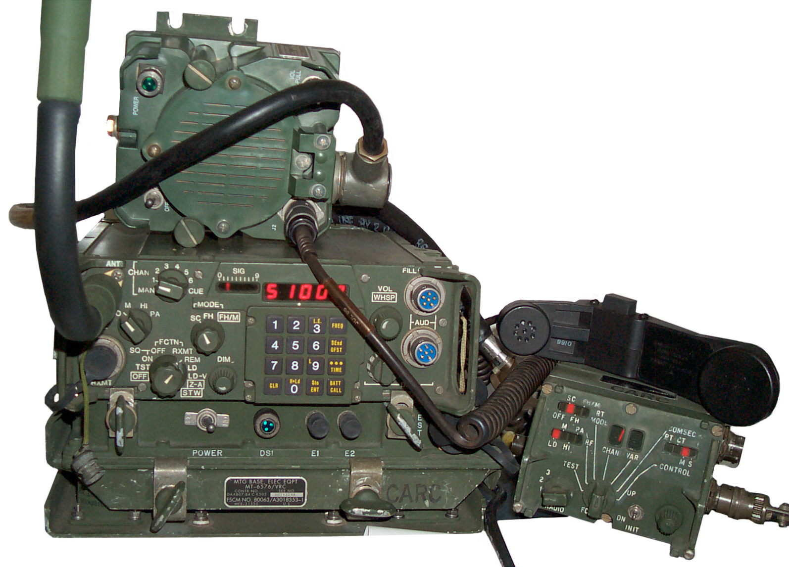 When the LS-671 is connected using a VRC-12 series radio (VIC-1). cable to ...