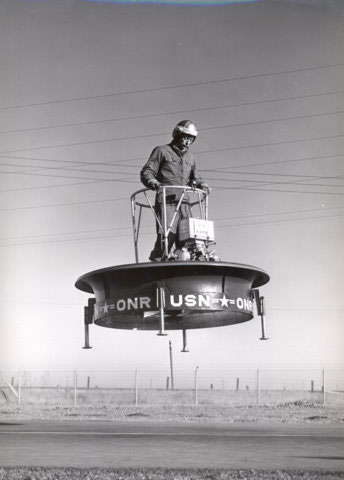 Photo from
                Hiller Aviation Museum VZ-1 "Flying Platform"